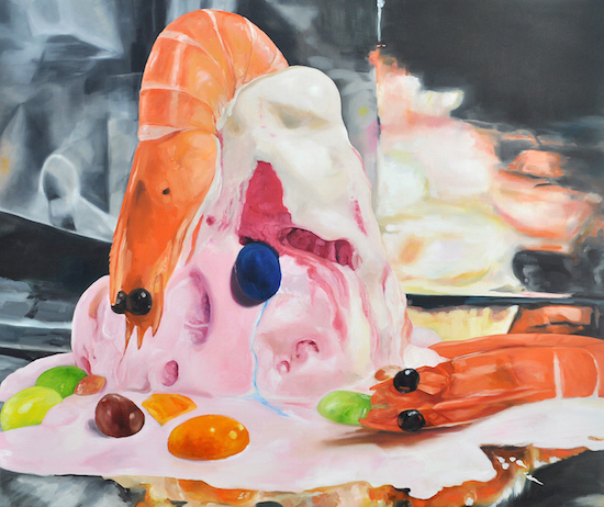 Monika Behrens, It Seemed the Taste was not so Sweet, 2014, oil on polyester 84 x 101 cm