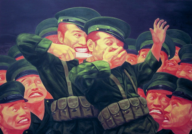 Guo Jian, Demonstrator, from The Day before I Went Away, 2004, oil on canvas, 152 x 213cm, Courtesy of the artist