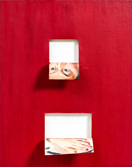 #11 Doubleface (Alizarin Crimson), 2017